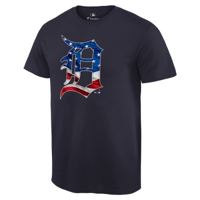 Detroit Tigers Banner Wave T-Shirt - Navy