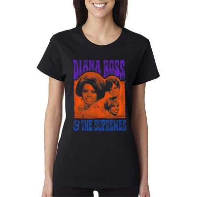 Diana Ross And The Supremes Halftone Heads Women Lady T-Shirt