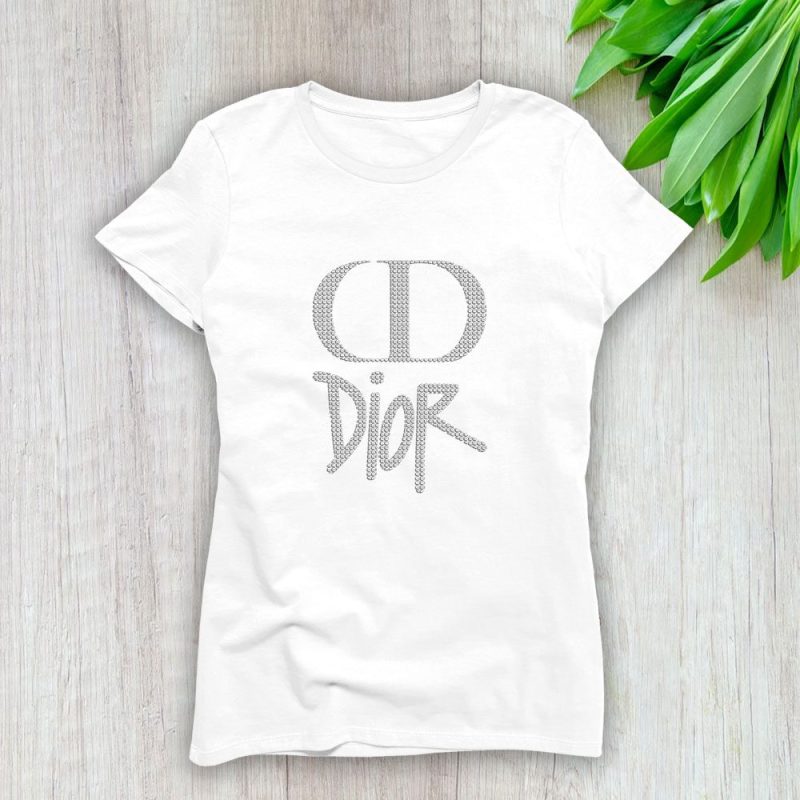 Dior Logo Luxury Diamonts Lady T-Shirt Luxury Tee For Women LDS1188