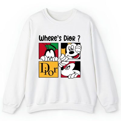 Dior Logo Luxury Mickey Pluto Crewneck Sweatshirt CSTB0614