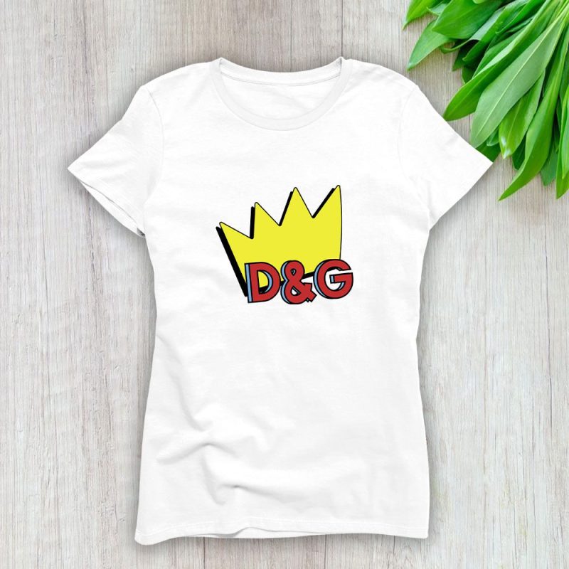 Dolce & Gabbana Crown Lady T-Shirt Luxury Tee For Women LDS1235