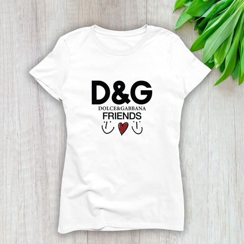 Dolce & Gabbana Friends Lady T-Shirt Luxury Tee For Women LDS1225