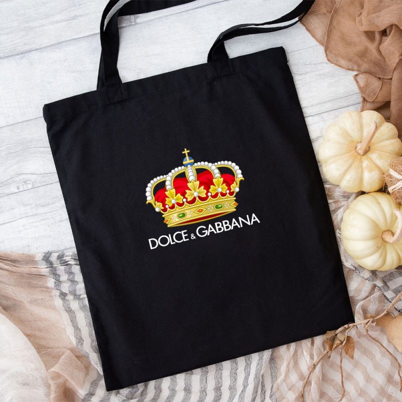 Dolce & Gabbana King Logo Luxury Cotton Canvas Tote Bag TTB1213