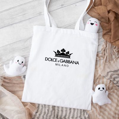 Dolce & Gabbana King Milano Logo Luxury Cotton Canvas Tote Bag TTB1208