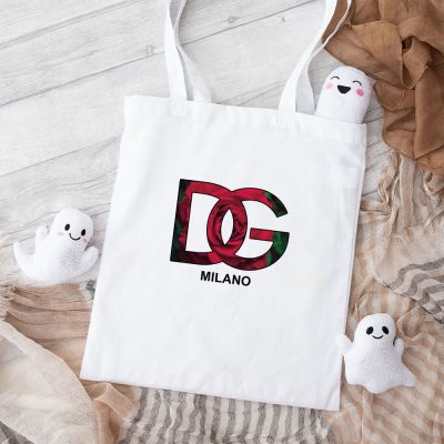 Dolce & Gabbana Milano Rose Logo Luxury Cotton Canvas Tote Bag TTB1210