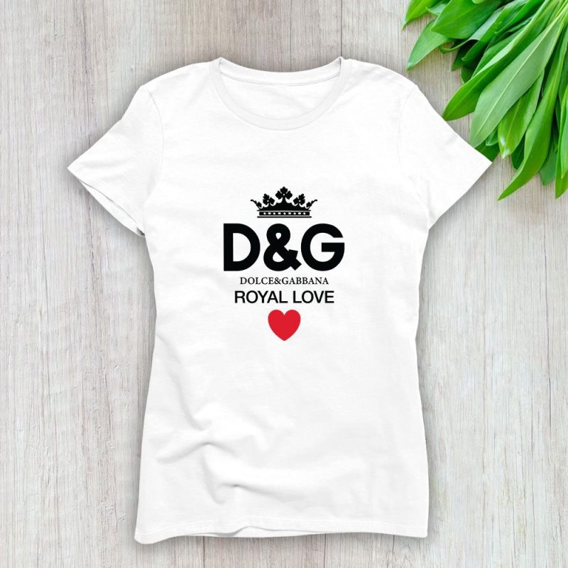 Dolce & Gabbana Royal Love Lady T-Shirt Luxury Tee For Women LDS1218