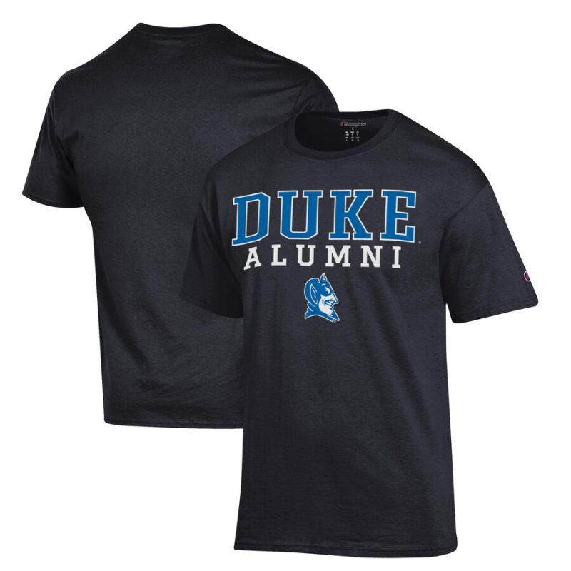 Duke Blue Devils Champion Stacked Logo Alumni T-Shirt - Black