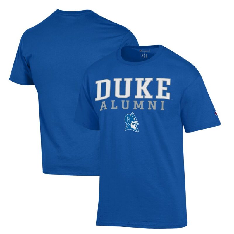Duke Blue Devils Champion Stacked Logo Alumni T-Shirt - Royal