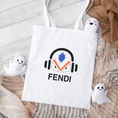 Fendi Dj Monster Cotton Canvas Tote Bag TTB1266