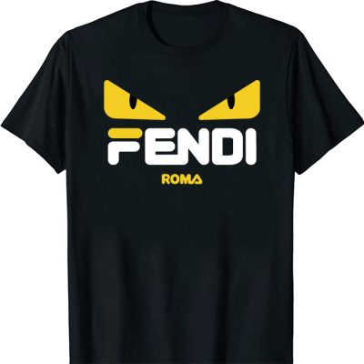 Fendi Fila Roma Diabolic Eyes Logo Unisex T-Shirt TTB2562