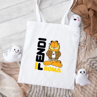 Fendi Roma Garfield Cotton Canvas Tote Bag TTB1256