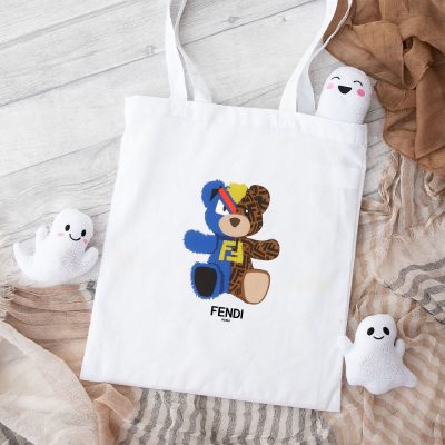 Fendi Roma Teddy Bear Cotton Canvas Tote Bag TTB1254