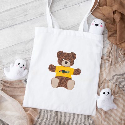 Fendi Roma Teddy Bear Cotton Canvas Tote Bag TTB1261