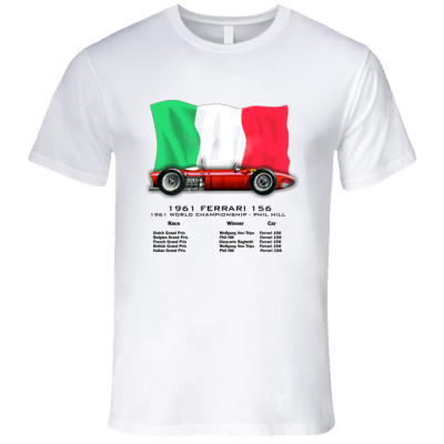 Ferrari 156 F1 Sharknose Grand Prix Winner Cotton Tee Unisex T-Shirt FTS196