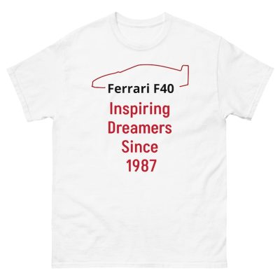 Ferrari F40 Inspiring Dreamers Since 1987 Cotton Tee Unisex T-Shirt FTS224