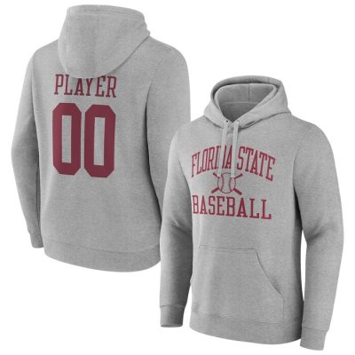 Florida State Seminoles Baseball Pick-A-Player NIL Gameday Tradition Pullover Hoodie - Gray