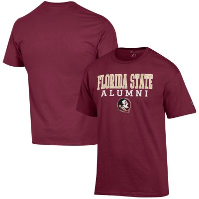 Florida State Seminoles Champion Alumni Logo Stack T-Shirt - Garnet