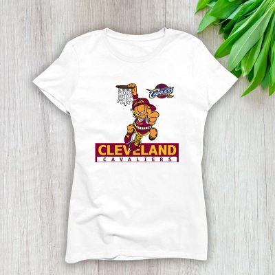 Garfield X Cleveland Cavaliers Team X NBA X Basketball Lady T-Shirt Women Tee For Fans TLT2770