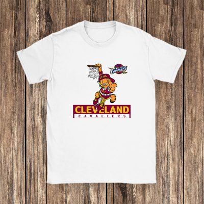 Garfield X Cleveland Cavaliers Team X NBA X Basketball Unisex T-Shirt Cotton Tee TAT3929