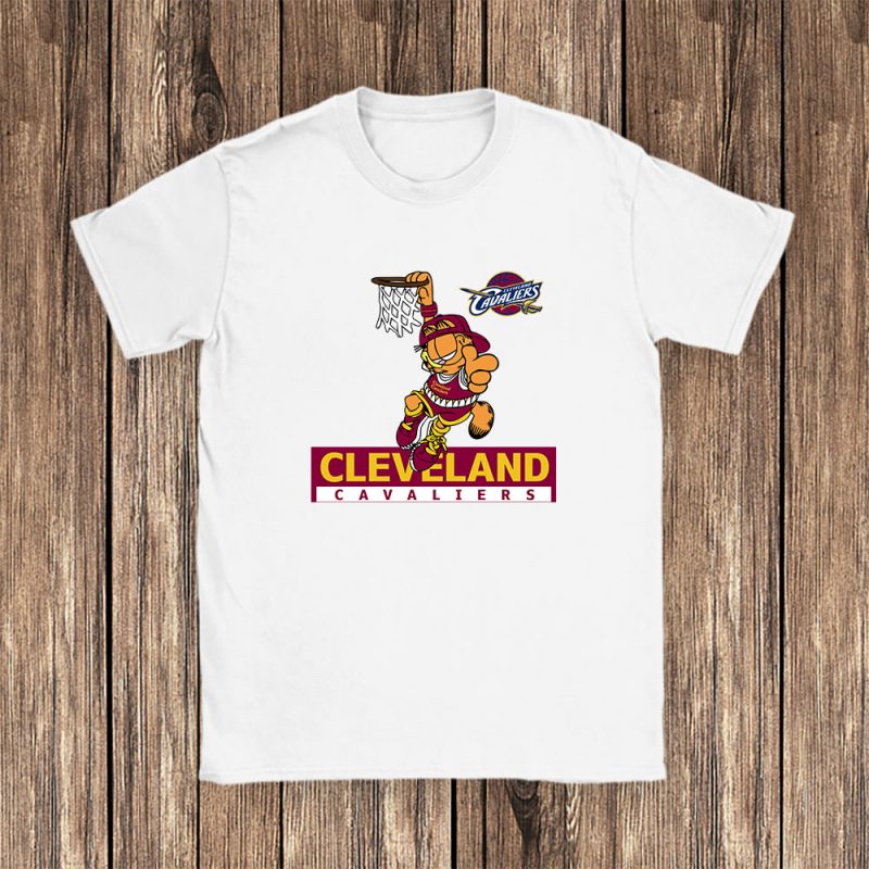 Garfield X Cleveland Cavaliers Team X NBA X Basketball Unisex T-Shirt Cotton Tee TAT3929