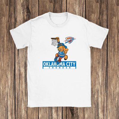 Garfield X Oklahoma City Thunder Team X NBA X Basketball Unisex T-Shirt Cotton Tee TAT3935