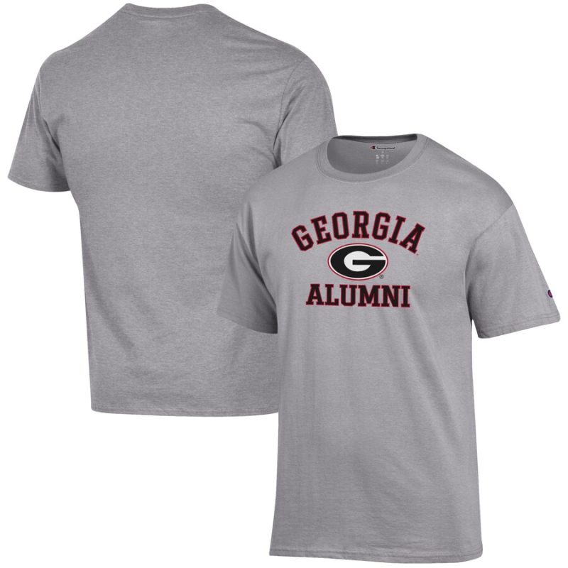 Georgia Bulldogs Champion Alumni Logo T-Shirt - Gray