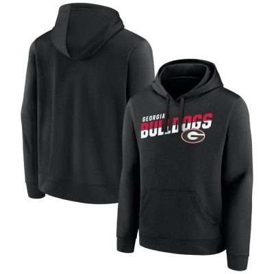 Georgia Bulldogs Quick Slant Pullover Hoodie - Black