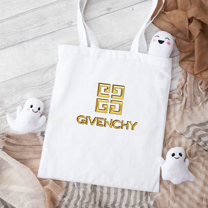 Givenchy Gold Logo Luxury Cotton Canvas Tote Bag TTB1285