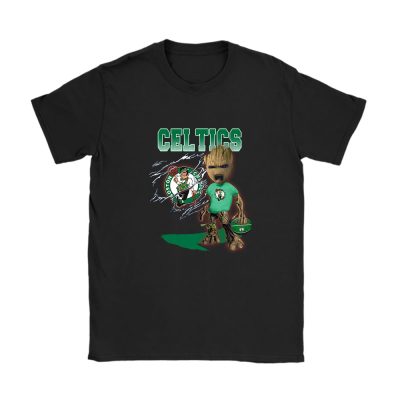 Groot NBA Boston Celtics Unisex T-Shirt Cotton Tee TAT3486