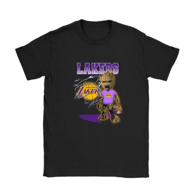 Groot NBA Los Angeles Lakers Unisex T-Shirt Cotton Tee TAT3495
