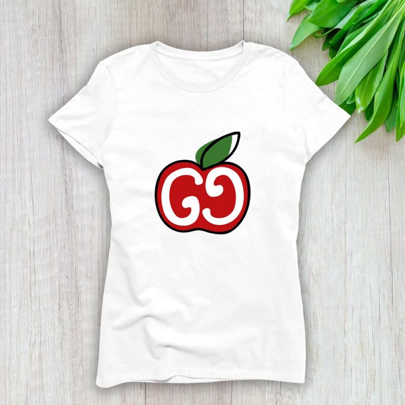 Gucci Apple Logo Lady T-Shirt Luxury Tee For Women LDS1324