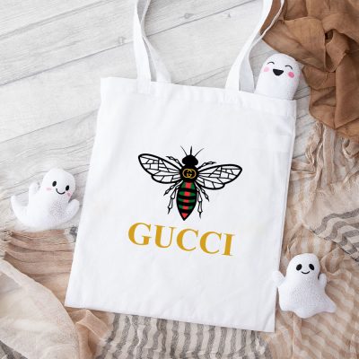 Gucci Bee Logo Cotton Canvas Tote Bag TTB1354