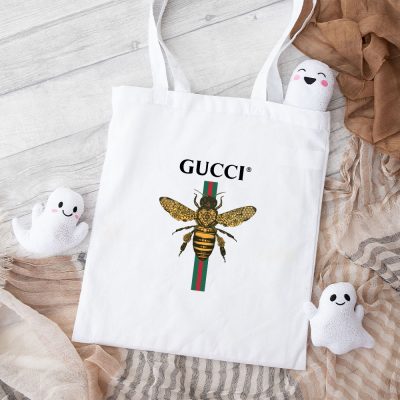 Gucci Bee Logo Cotton Canvas Tote Bag TTB1477