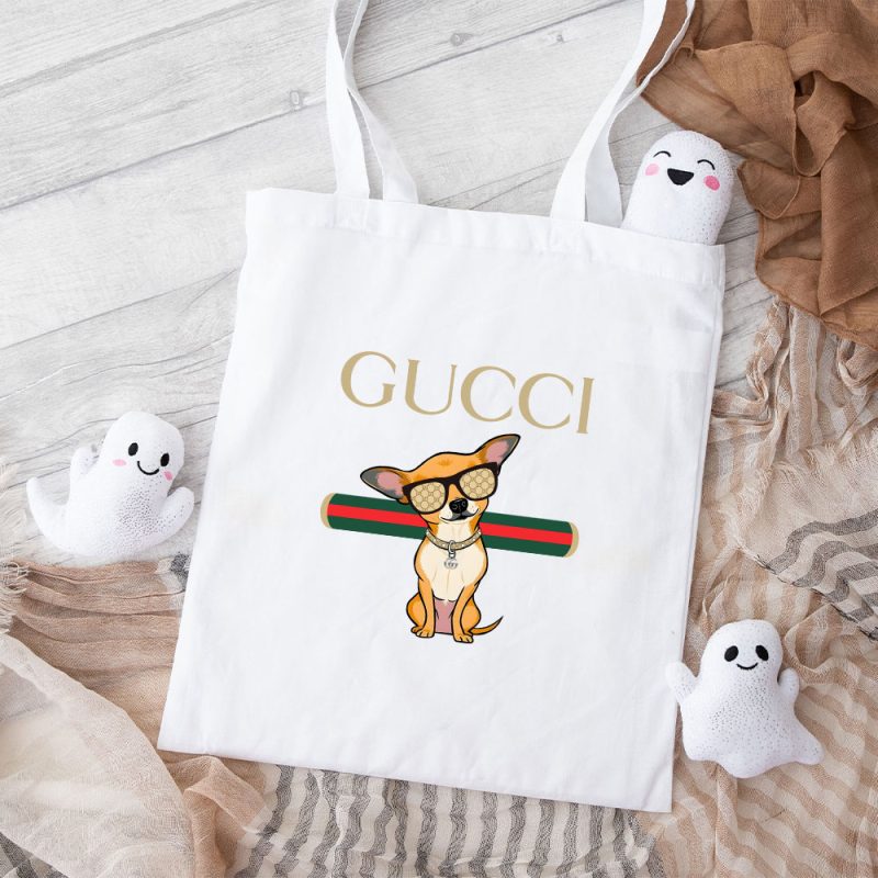 Gucci Chihuahua Cotton Canvas Tote Bag TTB1448