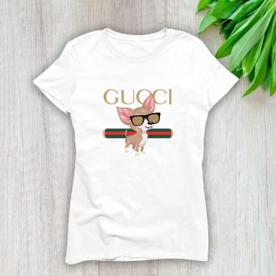 Gucci Chihuahua Lady T-Shirt Luxury Tee For Women LDS1456