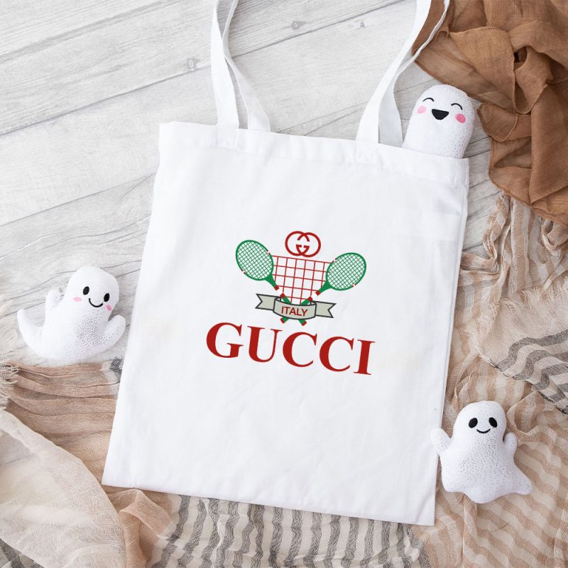 Gucci Italy Tennis Cotton Canvas Tote Bag TTB1353