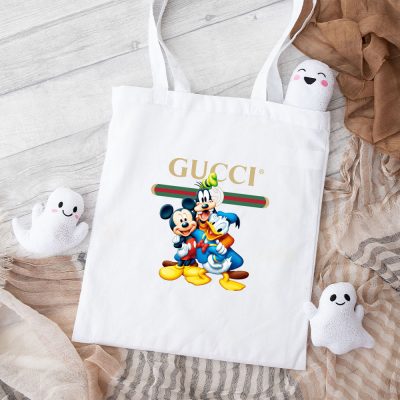 Gucci Mickey Mouse And Friend Cotton Canvas Tote Bag TTB1470