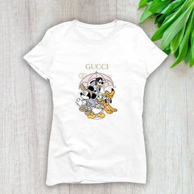 Gucci Mickey Mouse And Friend Lady T-Shirt Luxury Tee For Women LDS1395