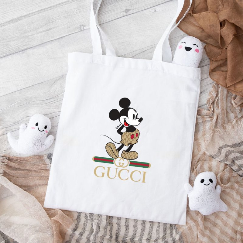 Gucci Mickey Mouse Cotton Canvas Tote Bag TTB1406