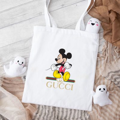 Gucci Mickey Mouse Cotton Canvas Tote Bag TTB1464