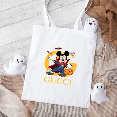 Gucci Mickey Mouse Halloween Cotton Canvas Tote Bag TTB1473