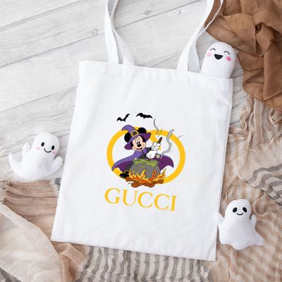 Gucci Mickey Mouse Halloween Cotton Canvas Tote Bag TTB1479