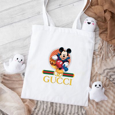 Gucci Mickey Mouse Halloween Cotton Canvas Tote Bag TTB1483