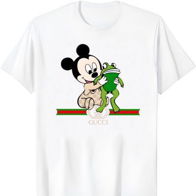 Gucci Mickey Mouse Kid And Frog Unisex T-Shirt NTB2572