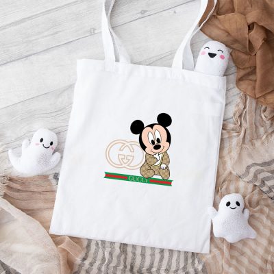 Gucci Mickey Mouse Kid Cotton Canvas Tote Bag TTB1476