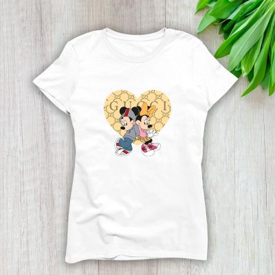 Gucci Mickey Mouse Lady T-Shirt Luxury Tee For Women LDS1439