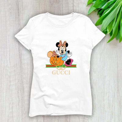 Gucci Minnie Mouse Halloween Lady T-Shirt Luxury Tee For Women LDS1489