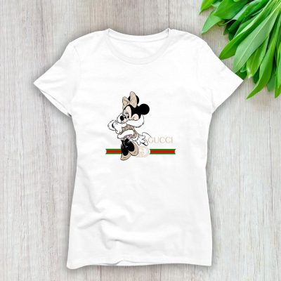 Gucci Minnie Mouse Lady T-Shirt Luxury Tee For Women LDS1333