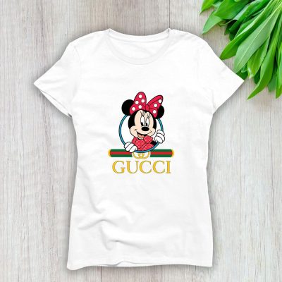 Gucci Minnie Mouse Lady T-Shirt Luxury Tee For Women LDS1344