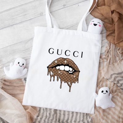 Gucci Mouth Cotton Canvas Tote Bag TTB1456